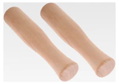 Produktbild von 2 Stück Holzstößel für die Küche - Ergonomischer Knoblauchstampfer und Mahlstab zum Zerkleinern von Gewürzen, Kartoffelpüree und Lebensmitteln
