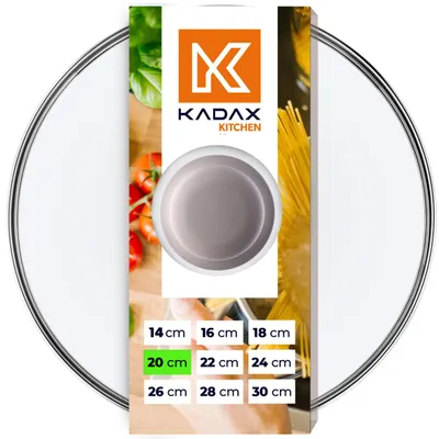 Produktbild von KADAX Glasdeckel mit Silikongriff "Tolfa", hitzebeständiger Kochtopfdeckel, 20 cm