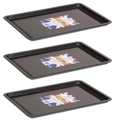 Backblech-Set 3er-Pack, antihaftbeschichtet, 32x23x1,5 cm