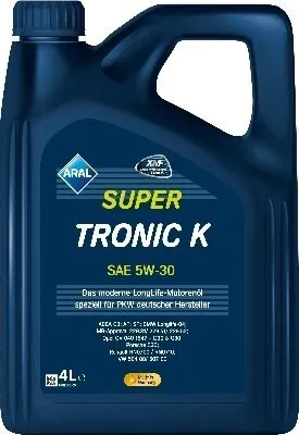Produktbild von 4 Liter ARAL 5W-30 SuperTronic K BMW Longlife-04 MB 229.31 MB 229.51 Porsche C30 VW 504 00 VW 507 00