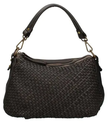 Image de Sac bandoulière pour femmes, en cuir véritable, tressé, avec bandoulière réglable, fabriqué en Italie