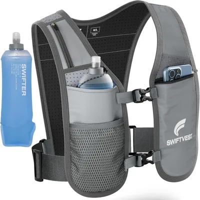 Productafbeelding van Hardloopvest met telefoonvak - Waterdicht - Reflecterend - Met fles 500 ml