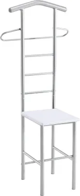 Immagine prodotto di Armadio guardaroba in bianco alluminio - 121 cm con ganci per pantaloni