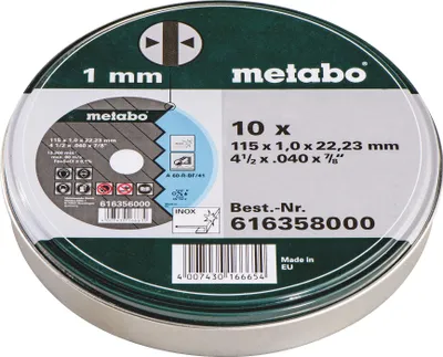 Immagine prodotto di Lama da taglio Metabo 10 115x1,0x 22,23 mm