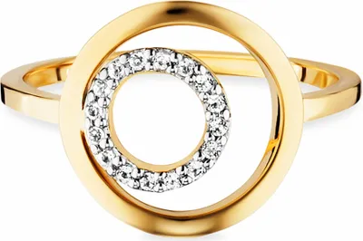 Produktbild von cai Ring 925/- Sterling Silber gelb 052 (16,6) Weißtopas weiß 360272256