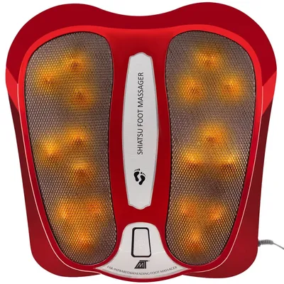 Produktbild von Fußmassagegerät mit Heizfunktion, Shiatsu-Massage, Infrarot, Vibration, 18 Noppen, 36x32x8 cm