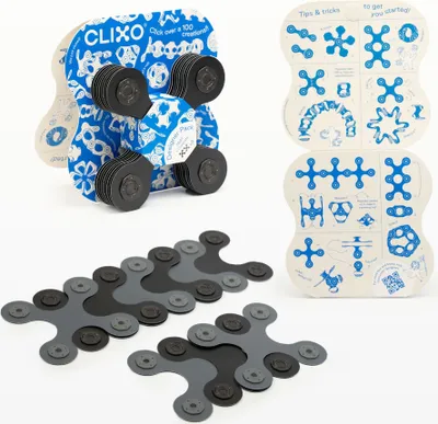 Image de CLIXO Designer Noir & Gris - kit magnétique 9 pièces