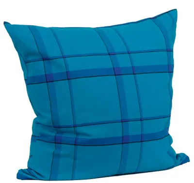 Produktbild von Kissen Bio Baumwolle azur karo 60 x 60 cm Hängemattenglück