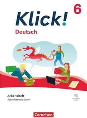 Immagine prodotto di Klick! 6. Schuljahr - Deutsch - Ausgabe ab 2024 - Schreiben und Lesen - Arbeitsheft mit Lösungen und digitalen Medien