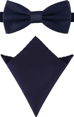 Produktbild von Ladeheid Herren Schmale Fliege & Einstecktuch Set M/P (12cm x 6cm, 22cm x 22cm)