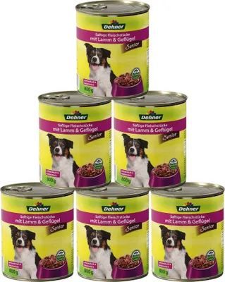 Produktbild von Dehner Lieblinge Hundefutter Senior, Lamm und Geflügel, 6 x 800 g (4.8 kg)