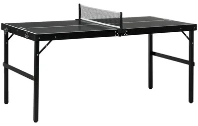 Obrázek produktu pro Stůl na stolní tenis, hliníkový rám, skládací konstrukce, černý