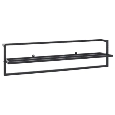 Image de Porte-serviettes Noir 95x25x22 cm Fer