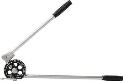 Obrázek produktu pro Ohýbačka trubek – ruční – 16 mm – 0–180° – pro nerezovou ocel/hliník/měď/železo – tloušťka stěny oceli ≤2 mm, Al/Cu ≤3 mm – rukojeti 47/65 cm – stříbrná