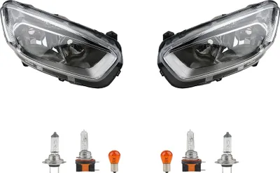 Produktbild von Scheinwerfer Links & Rechts Set + Leuchtmittel passend für Ford Transit Courier Johns