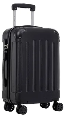 Produktbild von Reisekoffer mit 4 Rollen, Hartschalenkoffer für Handgepäck, Schwarz