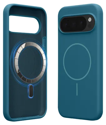 Produktbild von kwmobile Silikon Hülle für Google Pixel 10 / Pixel 10 Pro Handyhülle - Case Kompatibel mit MagSafe Petrol matt