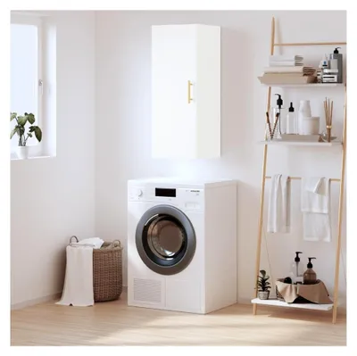 Produktbild von Hängeschrank für Badezimmer, Hängeschrank, Weiß, 34,5 x 34 x 90 cm