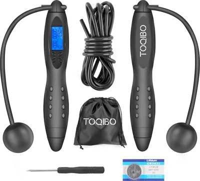 Obrázek produktu pro Nastavitelné digitální bezdrátové švihadlo s počítadlem kalorií a protiskluzovými rukojeťmi - Trénink Fitness Box Hubnutí - Děti Dospělí