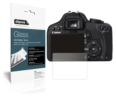 Produktbild von 2x Schutzfolie für Canon EOS 450D matt - Anti-Shock 9H Folie dipos Glass Kunststoffglas