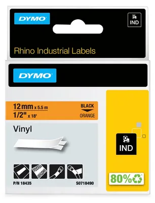 Immagine prodotto di DYMO 12mm RHINO Coloured vinyl nastro per etichettatrice D1