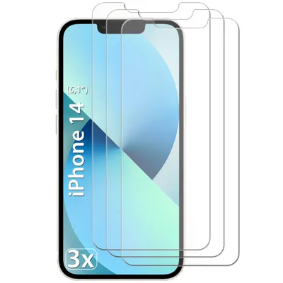 Produktbild von 3er Pack Panzerglas iPhone 14 9H Panzerfolie Schutzglasfolie Displayschutzglas Echt Glas Schutz Folie Display Glasfolie