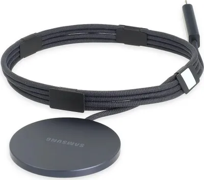 Obrázek produktu pro Indukční nabíječka s Qi2.2 25 W pro MagSafe / MPP, magnetická bezdrátová nabíječka Samsung, nylonový kabel USB-C, černá