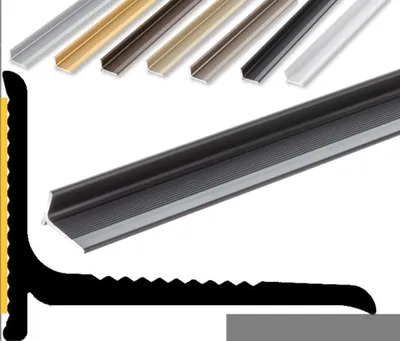 Produktbild von (11,99EUR/m) Wand Anschluss / Abschluss Profil | 22 x 15 x 1000 mm | schwarz Pulverbeschichtet | Innenwinkel Treppenbelag | Bodentiefe Fenster oder Balkon Abschluss | Dehnungsprofil | Wandabschlussprofil | Wandabschlussleiste