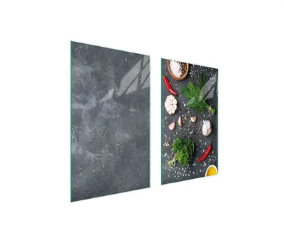 Immagine prodotto di Piastre coprifornelli 2 pezzi 75x52 Vetroceramica coprifornelli vetro tagliere ardesia cucina