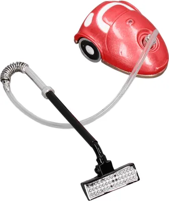 Image de aspirateur miniature 1:12 Maison de Poupée Modèle d'appareil ménager Accessoires Jouets pour enfantsRouge
