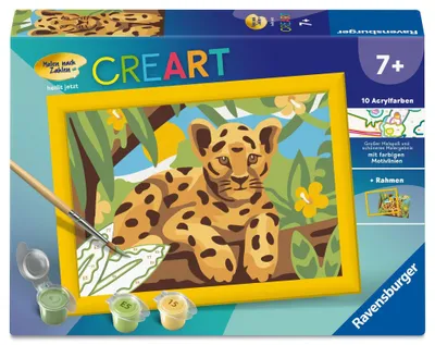 Produktbild von CreArt, Malen nach Zahlen Kinder - Baby Leopard