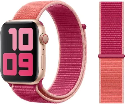 Produktbild von Original Apple Sport Loop Armband 42/44/45mm MWU02ZM/A Pomegranate
