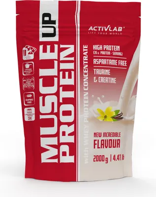 Produktbild von Activlab Muscle up Protein 700g Molkenprotein Kreatin Taurin - Vanille