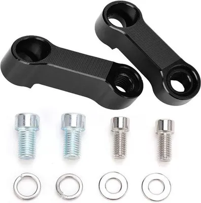 Produktbild von Rahmenverlängerung für Motorrad - Spiegeladapter - 10/8 mm - schwarzer Spiegeladapter für Motorrad.
