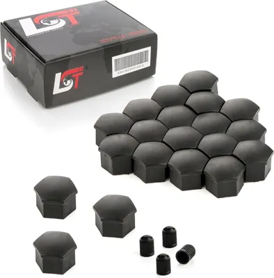 Produktbild von 20x Radschraubenkappen 17 mm schwarz für MAZDA HONDA TOYOTA SUZUKI MITSUBISHI