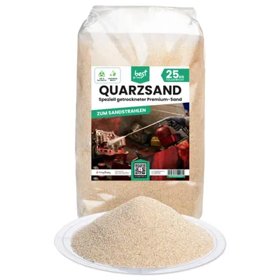 Produktbild von Best For Home - Sand Strahlmittel | Quartz sand für sandstrahlen | quarzsand 25kg (0,2-0,8) sandstrahlgranulat | Sand zum sandstrahlen