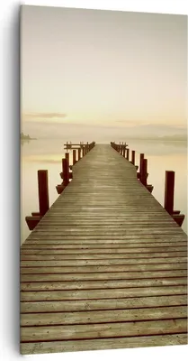 Produktbild von Bild auf Leinwand - Leinwandbild - Brücke See - 65x120cm - Wand Bild - Wanddeko - Wandbilder - Leinwanddruck - Bilder - Kunstdruck - Wanddekoration - Leinwand bilder - Wandkunst - PA65x120-3625