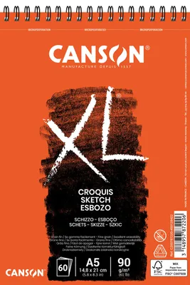 Obrázok produktu pre Canson XL Sketch, Umelecký papier, 90 g/m², 60 listy