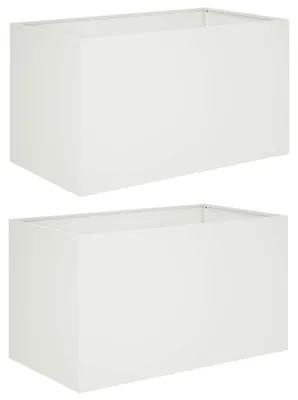 Immagine prodotto di vidaXL Vasi da giardino, 2 pezzi, bianco, 100 x 50 x 50 cm
