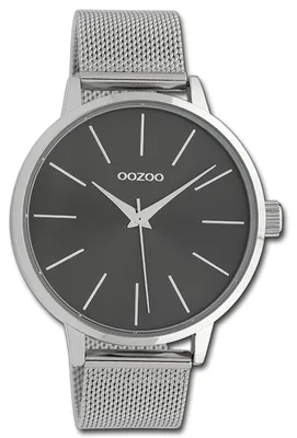 Zdjęcie produktu dla Zegarek damski Oozoo, srebrna metalowa bransoleta, mechanizm kwarcowy, wskazówki analogowe, model D3UOC10007