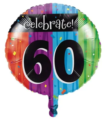 Produktbild von 60. Geburtstag "Celebrate" Folienballon