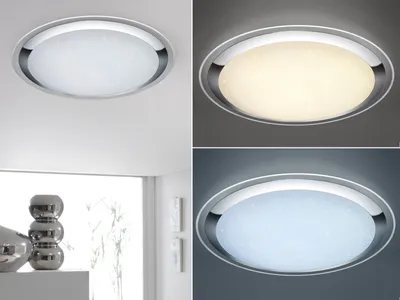 Produktbild von LED Sternenhimmel Deckenlampe rund großer Durchmesser dimmbar mit Fernbedienung