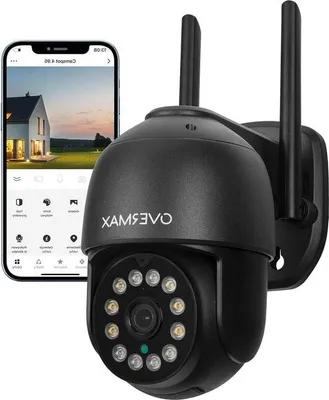 Image de Caméra de surveillance sans fil QHD 4 MP avec une portée de 60 m et une vision nocturne