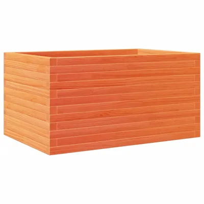 Image de Jardinière cire marron 90x60x46 cm bois de pin massif