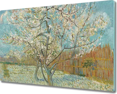 Produktbild von Glas-Herdabdeckplatte Glaskeramikfeldabdeckung Spritzschutz - 80x52 cm - Frühlingsbaumkunst