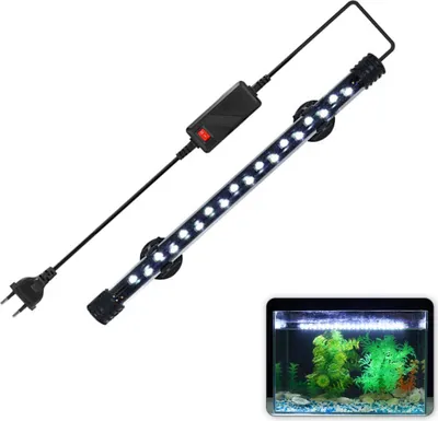 Zdjęcie produktu dla Lampa akwariowa LED 28 cm – lampa akwariowa, lampa zanurzeniowa, lampa podwodna, światło białe
