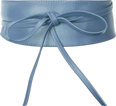Produktbild von irisaa Leder Taillengürtel Damen, Breiter Obi Gürtel zum Schnüren Hüftgürtel Echtleder Bindegürtel Party Gürtel Taille Band aus Italien
