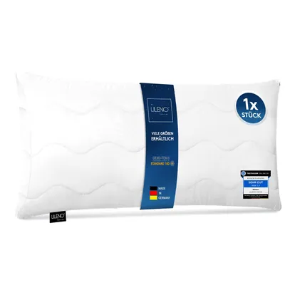 Produktbild von LILENO HOME Kopfkissen 40x80 cm [1er Set] MEDIUM mit 450g Kissen-Füllung - Bett oder Deko Kissen mit Reißverschluss zum Anpassen - Waschbar bis 95° - Sofa-Kissen & Zierkissen für Couch / Bett