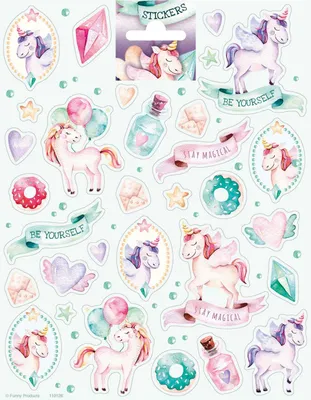 Image de Feuille d'autocollants Totum Licorne