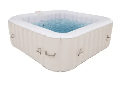Obrázok produktu pre Kondela Nafukovacia vírivka Kamino New Typ 4 910 l - sivohnedá (taupe) / biela